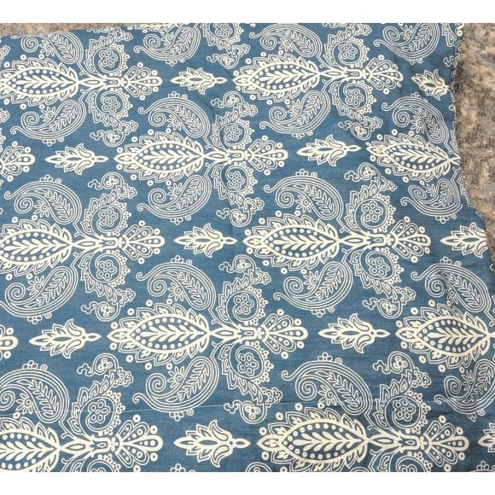 Springmaid Duvet Full Queen Two Standard Shams Reversible‎ Blue White Paisley